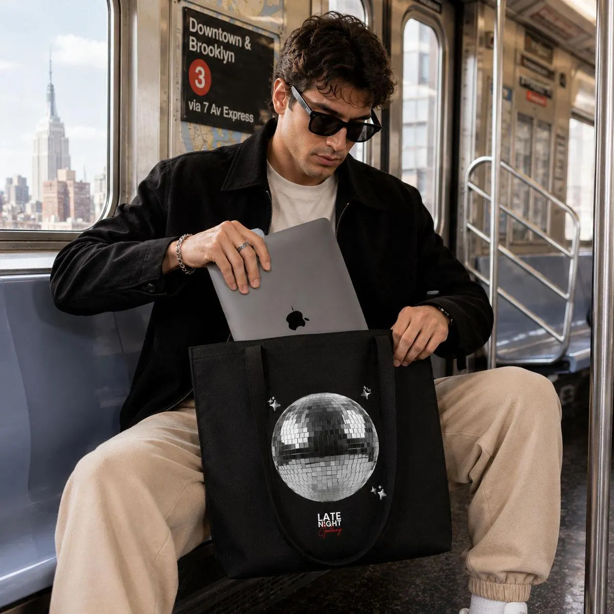 Late Night Disco Ball Tote